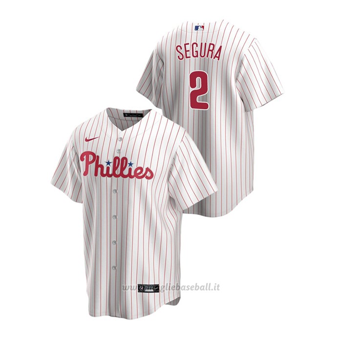 Maglia Baseball Uomo Philadelphia Phillies Jean Segura Replica Primera Bianco